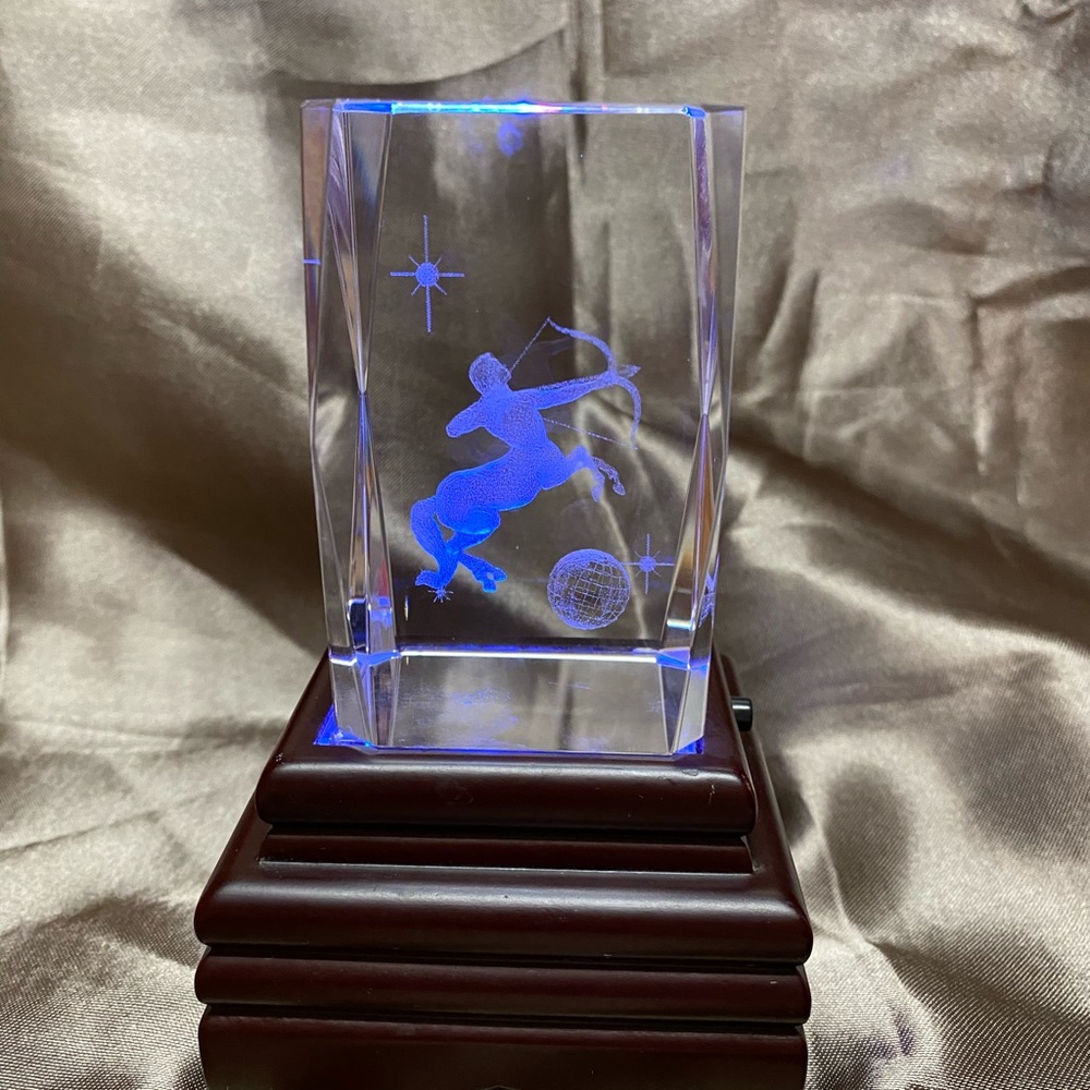 Sagittarius Glass Lighted Figurine